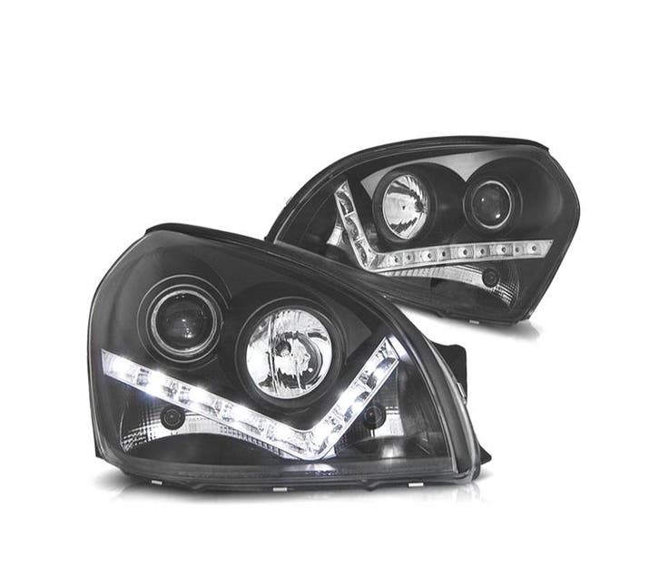 Phares Pour Hyundai Tucson 04-10 Daylight Fond Noir, Autos : Pièces & Accessoires, Éclairage, Envoi