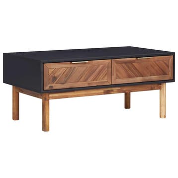 vidaXL Salontafel 90x50x40 cm massief acaciahout en MDF, Maison & Meubles, Tables | Tables d'appoint, Verzenden