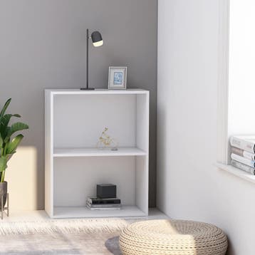 vidaXL Boekenkast 60x30x76,5 cm bewerkt hout wit, Verzenden, Nieuw