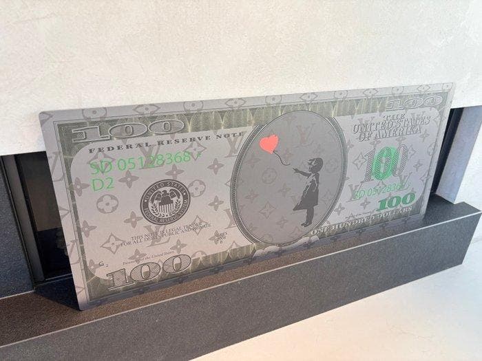 Rob VanMore - The Dollar by LV x Banksy XXL, Antiquités & Art, Art | Peinture | Moderne
