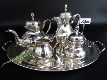 Angelo Schiavon - Koffie- en theeservies (5) - .800 zilver -