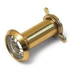 DX Deurspion 200 graden messing gepolijst, Nieuw