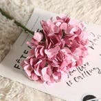 Hortensia hydrangea oudroze zijdenbloem single 35 cm per