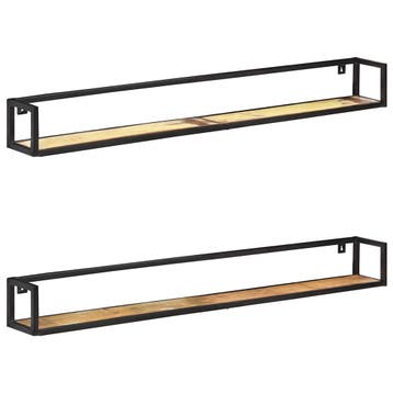 vidaXL Wandschappen 2 st 160 cm massief gerecycled hout, Verzenden, Nieuw