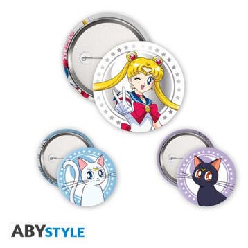 Sailor Moon, Luna & Artemis Badge Pack (x3), Collections, Ophalen of Verzenden