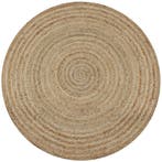 vidaXL Tapijt rond 150 cm gevlochten jute, Verzenden
