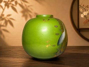 Vaas - Keramiek, Goud - Japan - Kutani Ware Koyo-kleioven