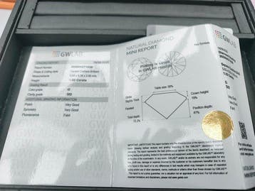 Zonder minimumprijs - 1 pcs Diamant (Natuurlijk) - 1.02 ct -, Nieuw