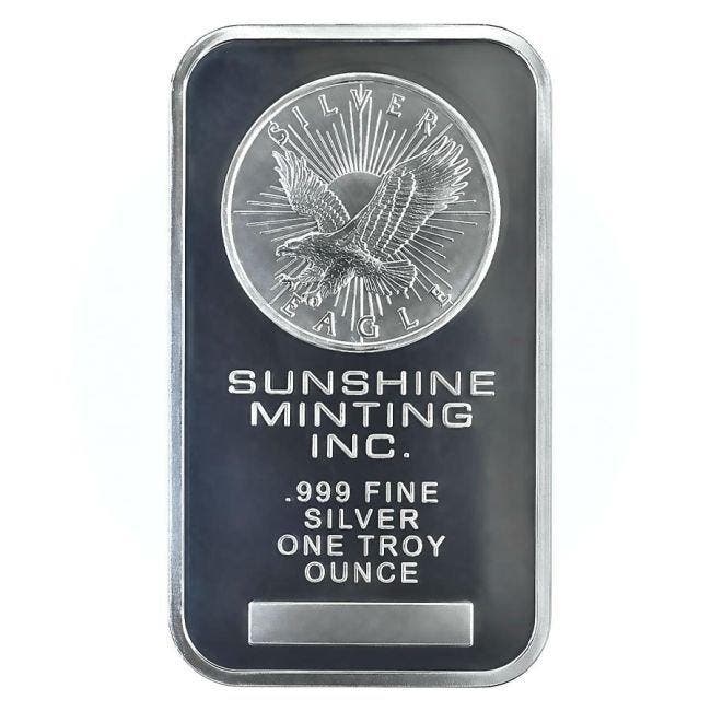 5 Troy Ounce - Zilver .999 - 5 x 1 oz Sunshine Minting, Timbres & Monnaies, Métaux nobles & Lingots
