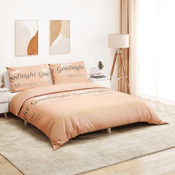 vidaXL Dekbedovertrekset 140x200 cm katoen roze, Verzenden