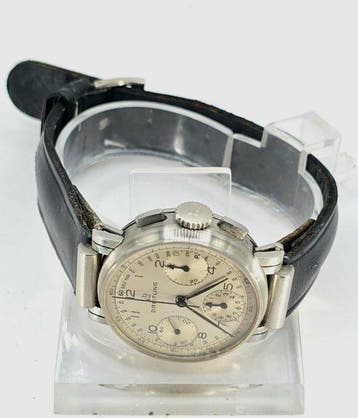Breitling - Stahl Chronograph - schwarzes Zoiffernblatt -, Nieuw