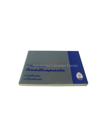 1996 MASERATI QUATTROPORTE IV INSTRUCTIEBOEKJE ITALIAANS, Ophalen of Verzenden