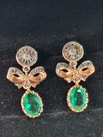 Sans prix de réserve - Boucles doreilles - 9 carats Argent,