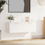 vidaXL Wandkast 100x36,5x35 cm bewerkt hout wit, Verzenden, Nieuw
