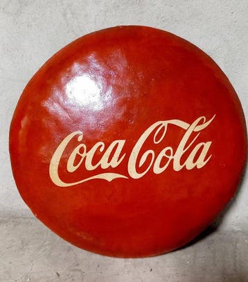 Bouton Coca-Cola années 60 - Enseigne publicitaire -