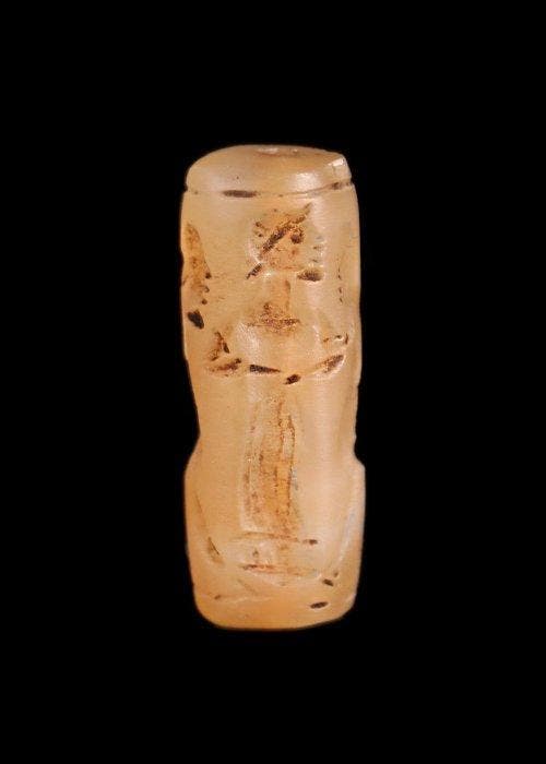 Nabije Oosten Chalcedony Cylinder seal, Antiek en Kunst, Antiek | Overige Antiek
