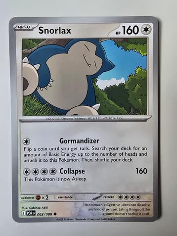 SNORLAX (PERFECT ORDER 063/088) (TRADING CARD), Gebruikt