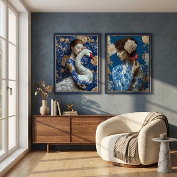 Yamila 80 x 120 cm - Leda y el Cisne: La Unión de la