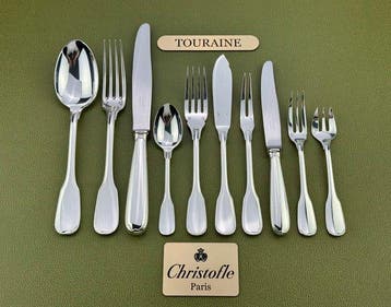 Christofle - Tafelservies voor 12 (127) - Touraine -, Antiek en Kunst