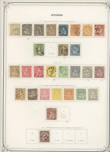 Suisse 1850 - COTE +3000 - Suisse bel ensemble de