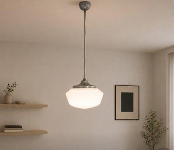 Lampe à suspendre - Verre, Aluminium, Antiquités & Art