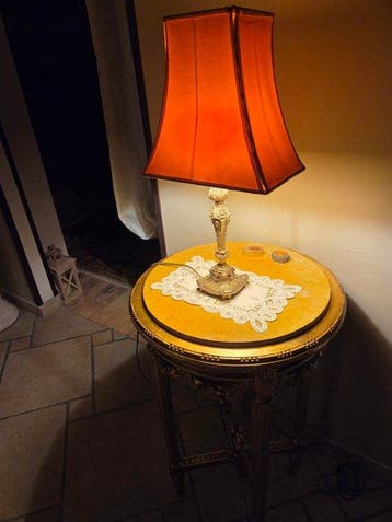 Lampe de table - Bronze doré, Bronze patiné - Lampe en