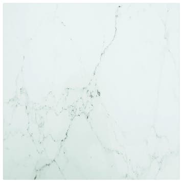 vidaXL Tafelblad 50x50 cm 6 mm gehard glas met marmeren, Verzenden