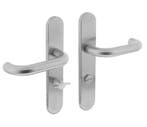 Deurklink Rond op verdekt schild ovaal WC63/8 mm rvs, Nieuw