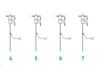 Staalkabel met eindstop 1.5mm dik en 1,5m lang  - Copy, Verzenden, Nieuw