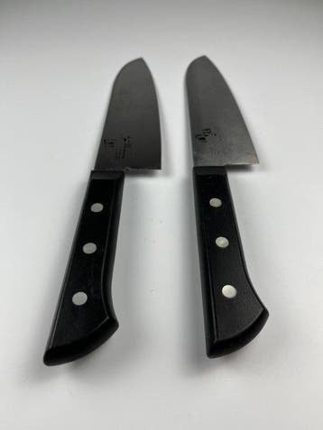 Traditional Japanese Seki Magoroku Wakatake Santoku knives