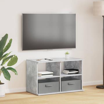 vidaXL TV-stand met lade Beton Grijs 79 x 40 x 48 cm, Verzenden