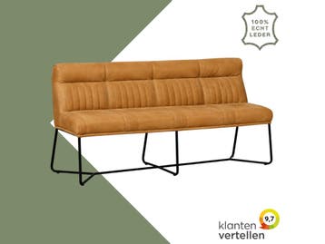 Leren eetkamerbank Cuddle (160 cm), Ophalen of Verzenden