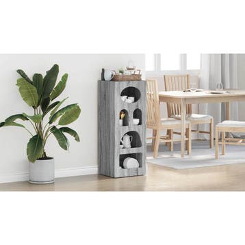 vidaXL Dressoir ELST Grijs Sonoma 40 x 35 x 100,5 cm Bewerkt, Verzenden, Nieuw
