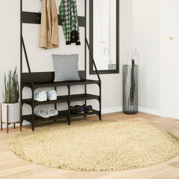 vidaXL Vloerkleed PAMPLONA shaggy hoogpolig modern Ø 160 cm, Verzenden