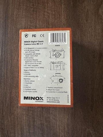 Minox - Leica M3 2.1 Digital Classic Camera (1:3 Scale) -