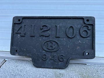 Plaque dimmatriculation (1) - GMC - 1940-1950, Hobby & Loisirs créatifs