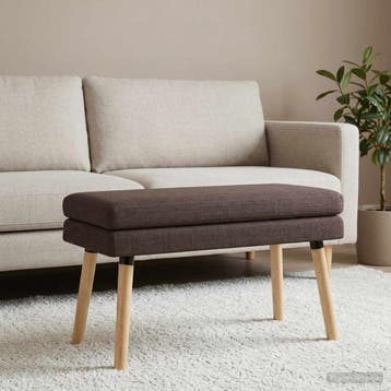vidaXL Dubbel-laags bank Donkerbruin 80 x 40 x 47 cm Stof, Verzenden, Nieuw