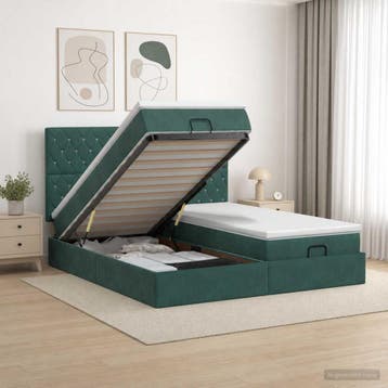 vidaXL Ottoman bed met matras met hoofdeinde 2 st, Verzenden, Nieuw