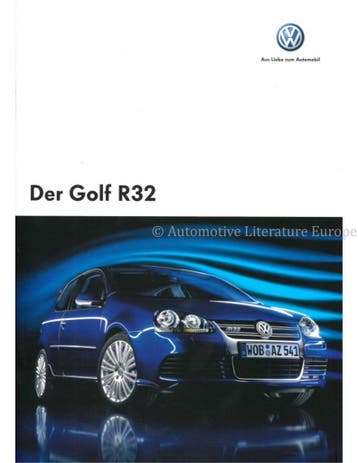 2008 VOLKSWAGEN GOLF R32 BROCHURE DUITS, Ophalen of Verzenden