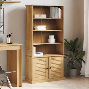 vidaXL Boekenkast VIGO 85x35x170 cm massief grenenhout, Verzenden