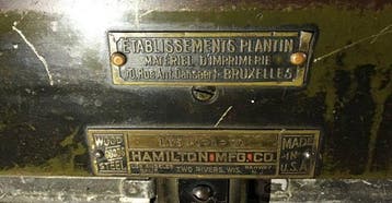 Hamilton. FMG. CO- U.S.A - Armoire - Stockage de l’imprimeur, Antiquités & Art