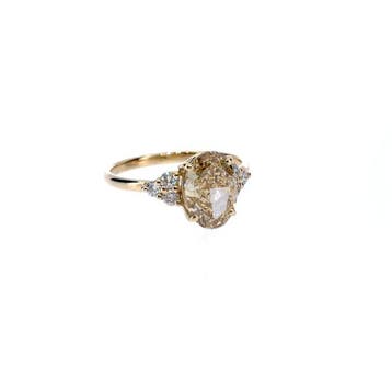 Ring - 14 karaat Geel goud - 3.00ct. tw. Geel Diamant (Fancy, Nieuw
