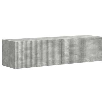 vidaXL TV Wandkast 2 st Betongrijs Bewerkt hout, Verzenden