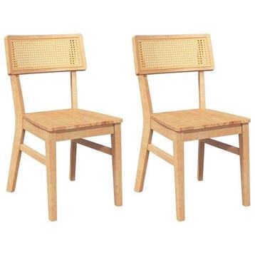 Rubberwood stoelen | Tweede kansje | OP = OP, Huis en Inrichting, Twee, Overige kleuren, Verzenden, Zo goed als nieuw