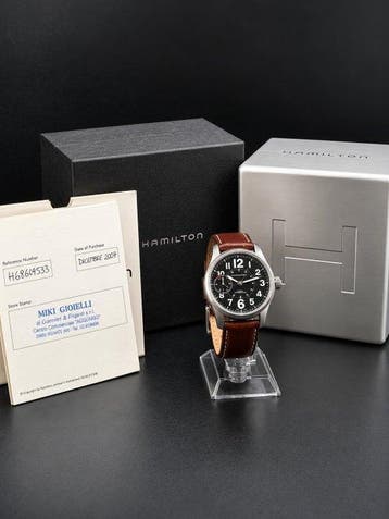 Hamilton - Khaki Field Officer Mechanical - Zonder, Nieuw