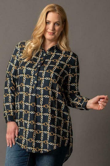 Blouse Request print maat 48/50, Verzenden, Nieuw