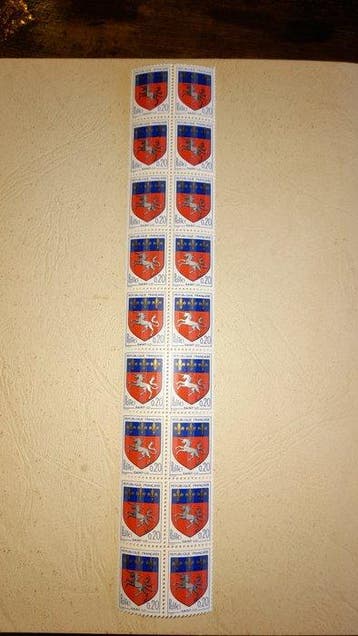 Frankrijk 1969/1979 - Set postzegels Frankrijk Blok van 18, Gestempeld