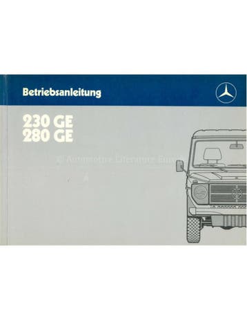 1987 MERCEDES BENZ G KLASSE INSTRUCTIEBOEKJE DUITS, Ophalen of Verzenden