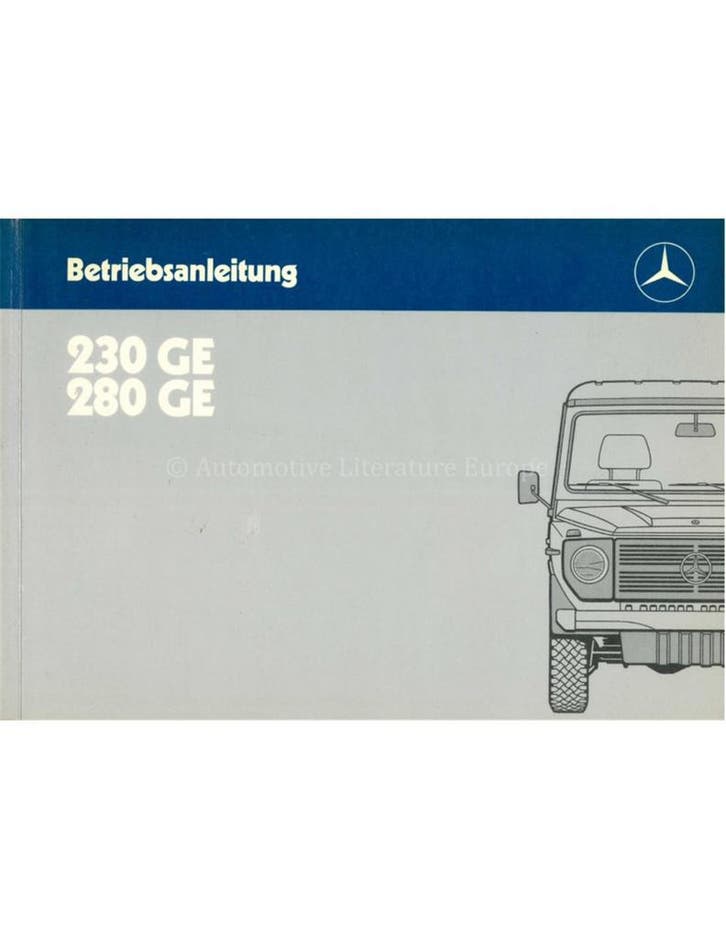 1987 MERCEDES BENZ G KLASSE INSTRUCTIEBOEKJE DUITS, Auto diversen, Handleidingen en Instructieboekjes, Ophalen of Verzenden