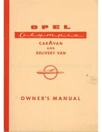 1958 OPEL OLYMPIA STATIONCAR | BESTELWAGEN INSTRUCTIEBOEKJE